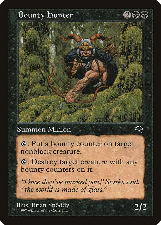 1997 Tempest Bounty Hunter rare #110 rare card image