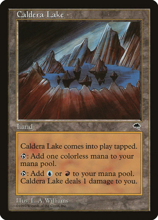1997 Tempest Caldera Lake #316 rare card image
