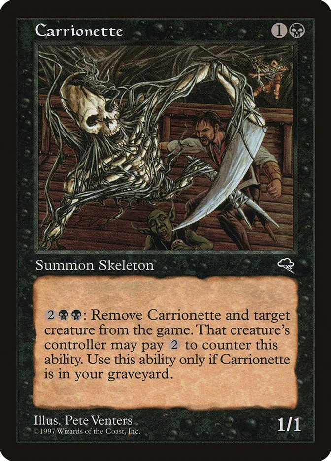 1997 Tempest Carrionette rare #111 rare card image