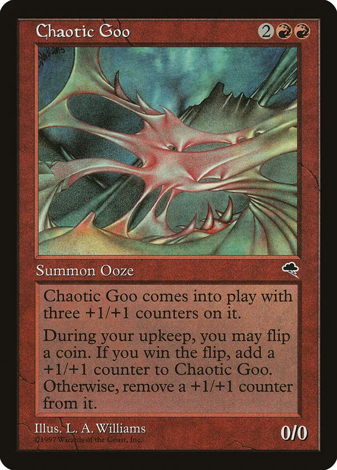1997 Tempest Chaotic Goo rare #168 rare card image