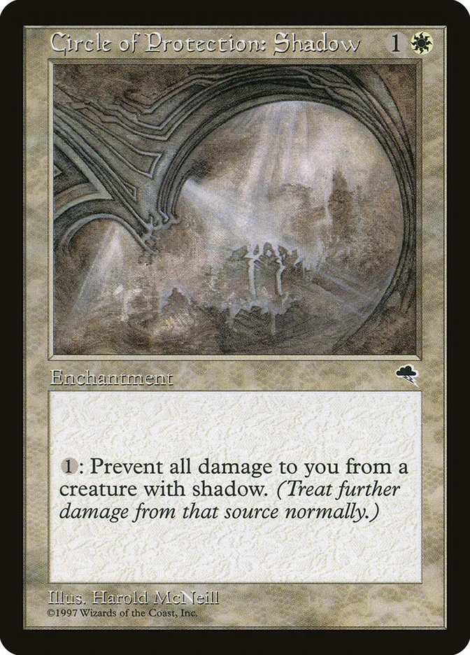 1997 Tempest Circle of Protection: Shadow common #12 common card image