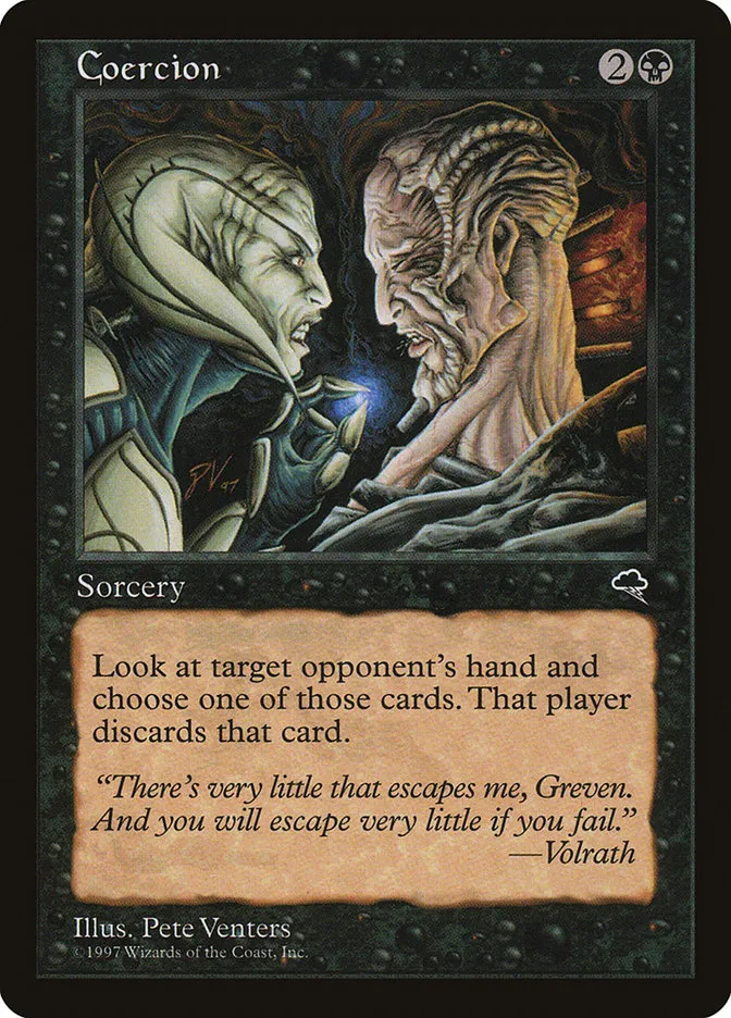 1997 Tempest Coercion common #113 common card image