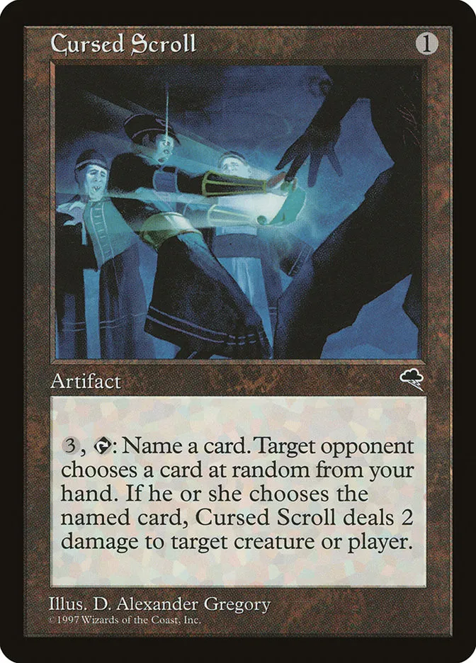 1997 Tempest Cursed Scroll rare #281 rare card image