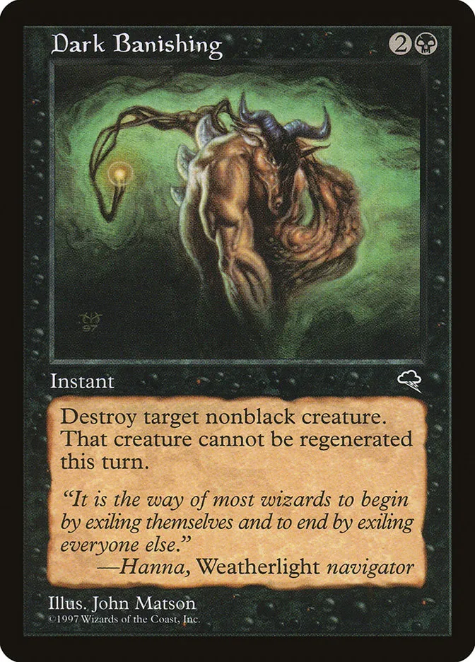1997 Tempest Dark Banishing common #117 common card image