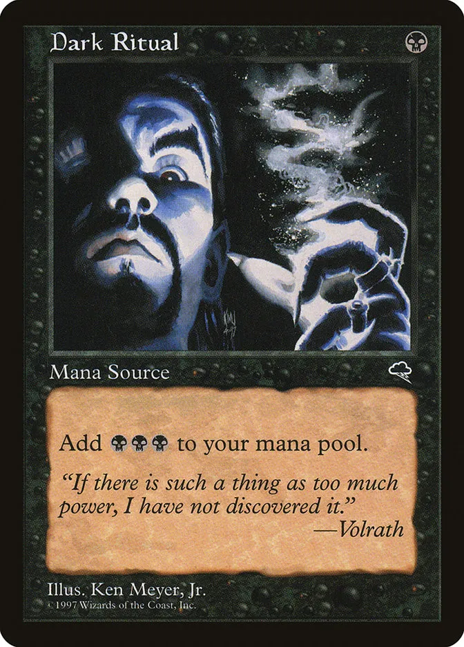 1997 Tempest Dark Ritual common #118 common card image