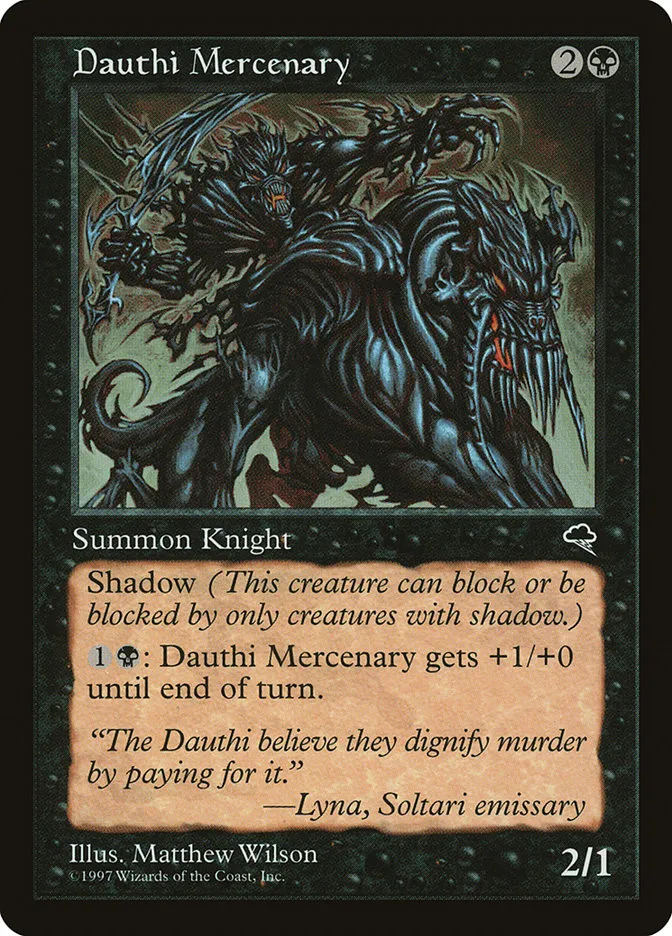 1997 Tempest Dauthi Mercenary uncommon #124 uncommon card image