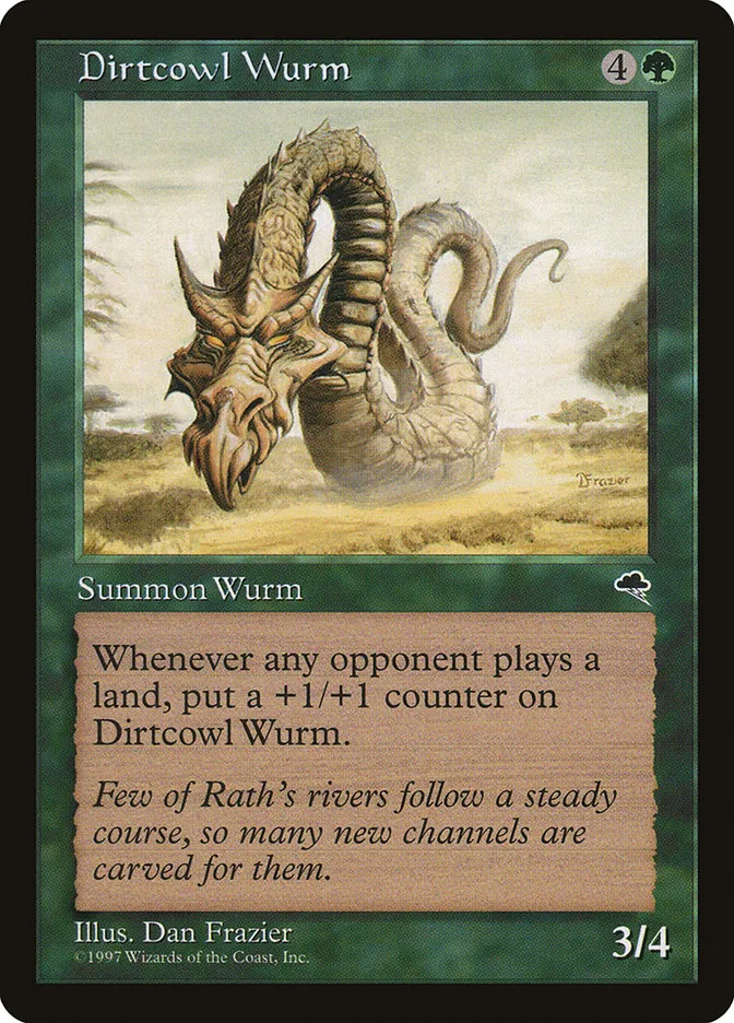 1997 Tempest Dirtcowl Wurm rare #221 rare card image