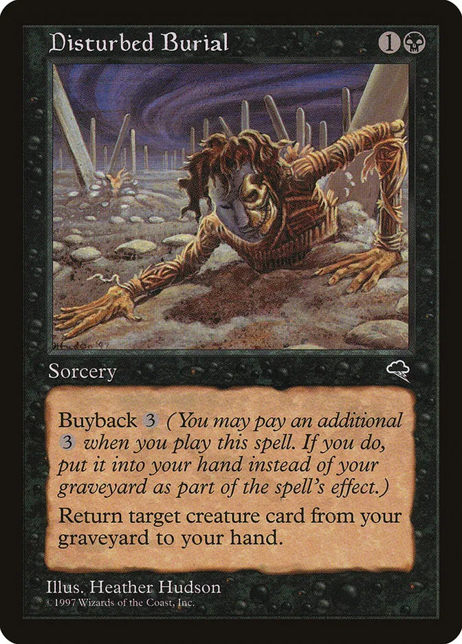 1997 Tempest Disturbed Burial common #129 common card image