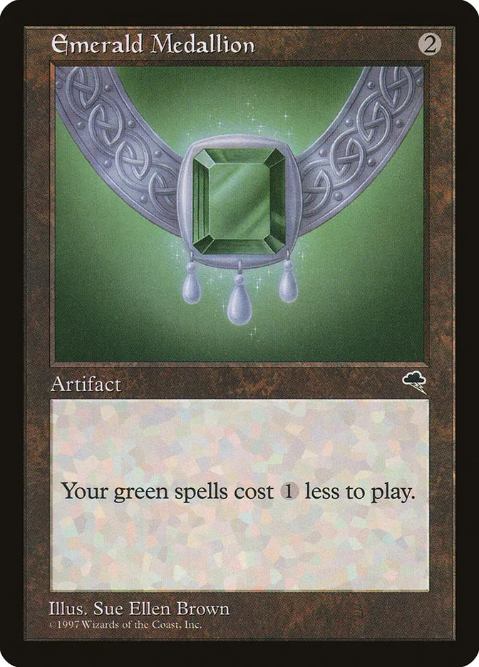 1997 Tempest Emerald Medallion #283 rare card image
