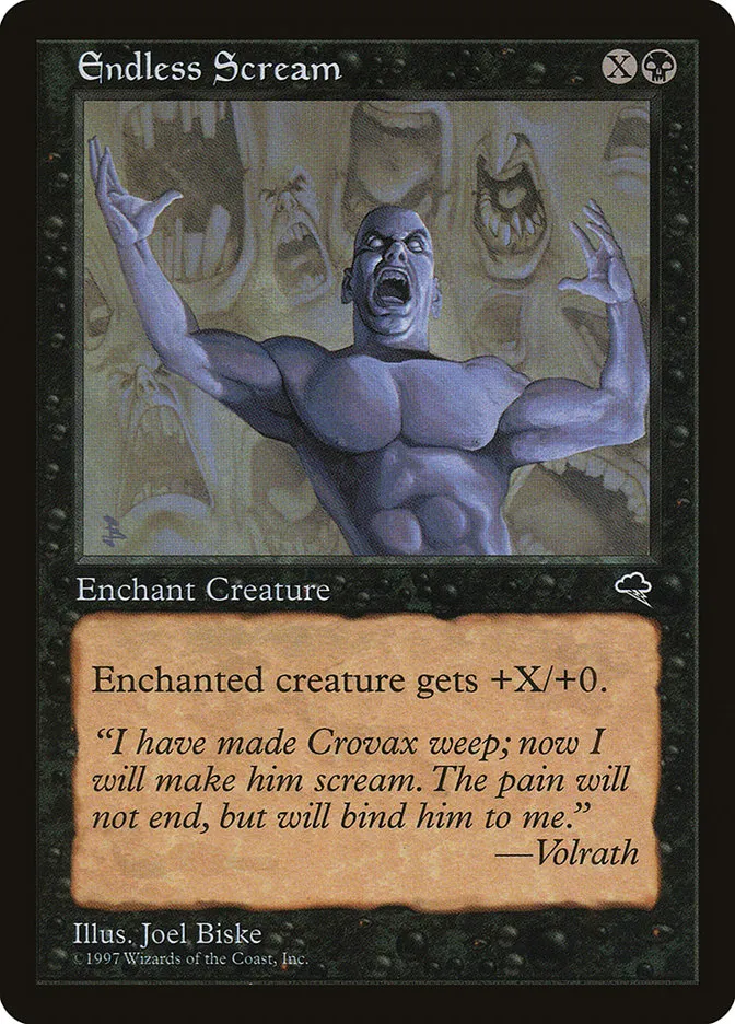 1997 Tempest Endless Scream common #132 common card image