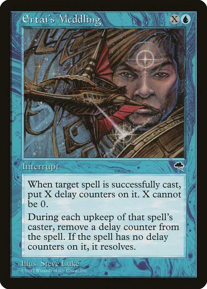 1997 Tempest Ertai's Meddling rare #61 rare card image