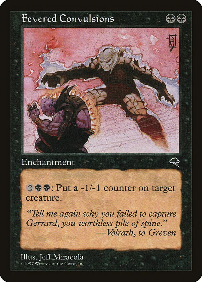 1997 Tempest Fevered Convulsions #136 rare card image