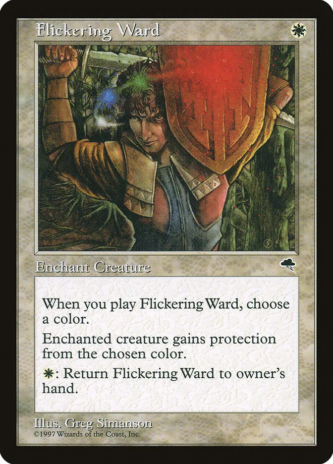 1997 Tempest Flickering Ward uncommon #19 uncommon card image
