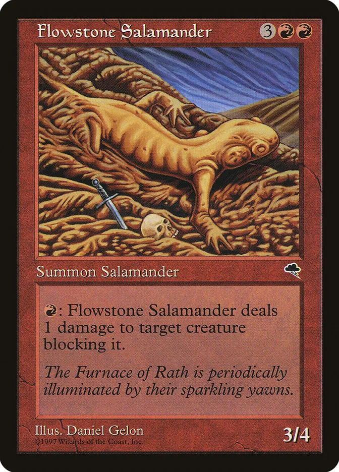 1997 Tempest Flowstone Salamander uncommon #175 uncommon card image