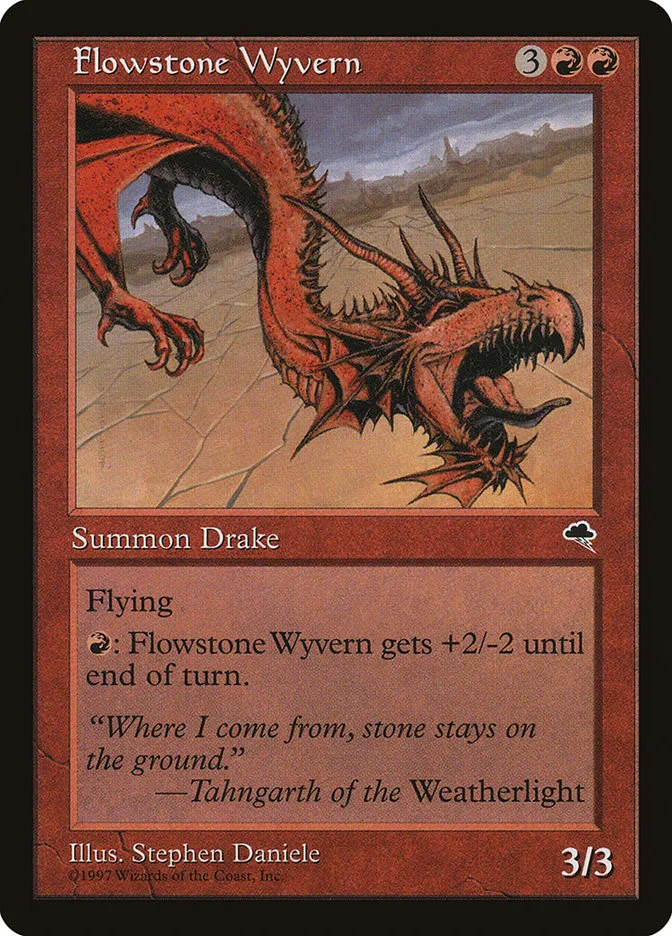 1997 Tempest Flowstone Wyvern rare #176 rare card image
