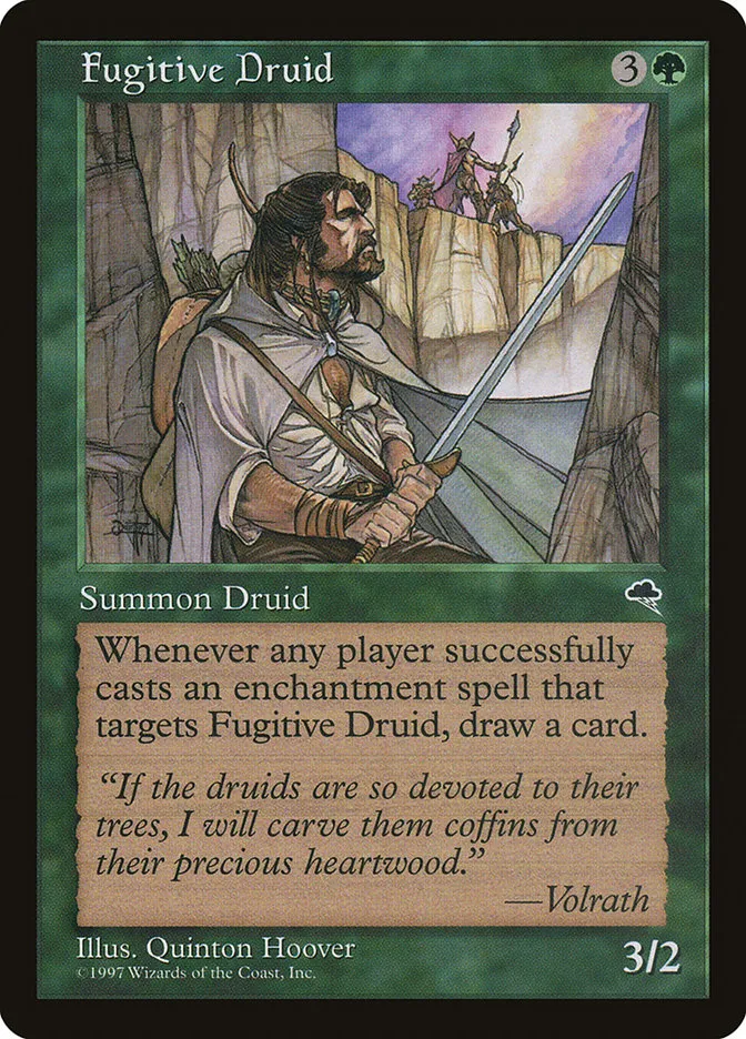 1997 Tempest Fugitive Druid rare #229 rare card image