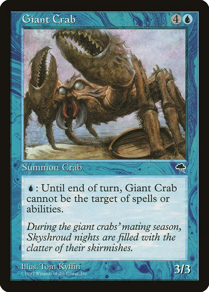 1997 Tempest Giant Crab common #66 common card image
