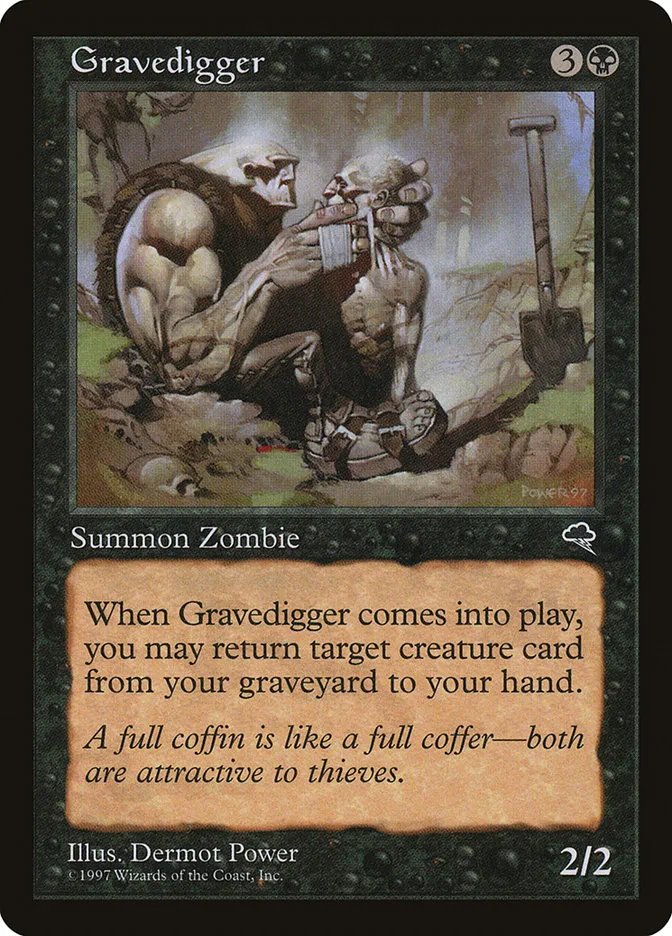 1997 Tempest Gravedigger common #137 common card image