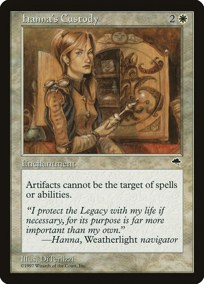 1997 Tempest Hanna's Custody #22 rare card image