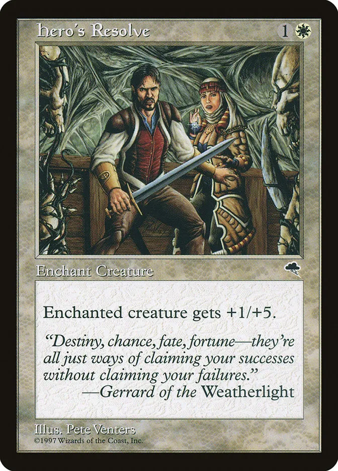 1997 Tempest Hero's Resolve common #23 common card image