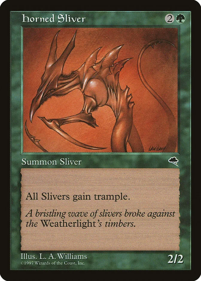 1997 Tempest Horned Sliver uncommon #234 uncommon card image