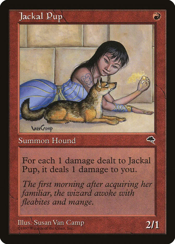 1997 Tempest Jackal Pup uncommon #183 uncommon card image