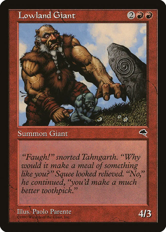 1997 Tempest Lowland Giant common #187 common card image