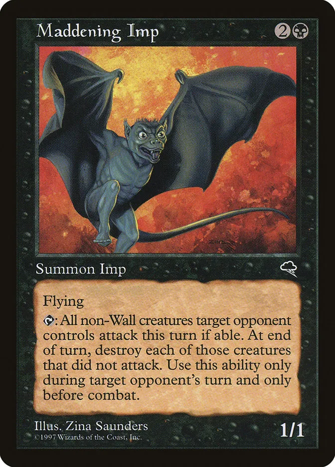 1997 Tempest Maddening Imp rare #143 rare card image