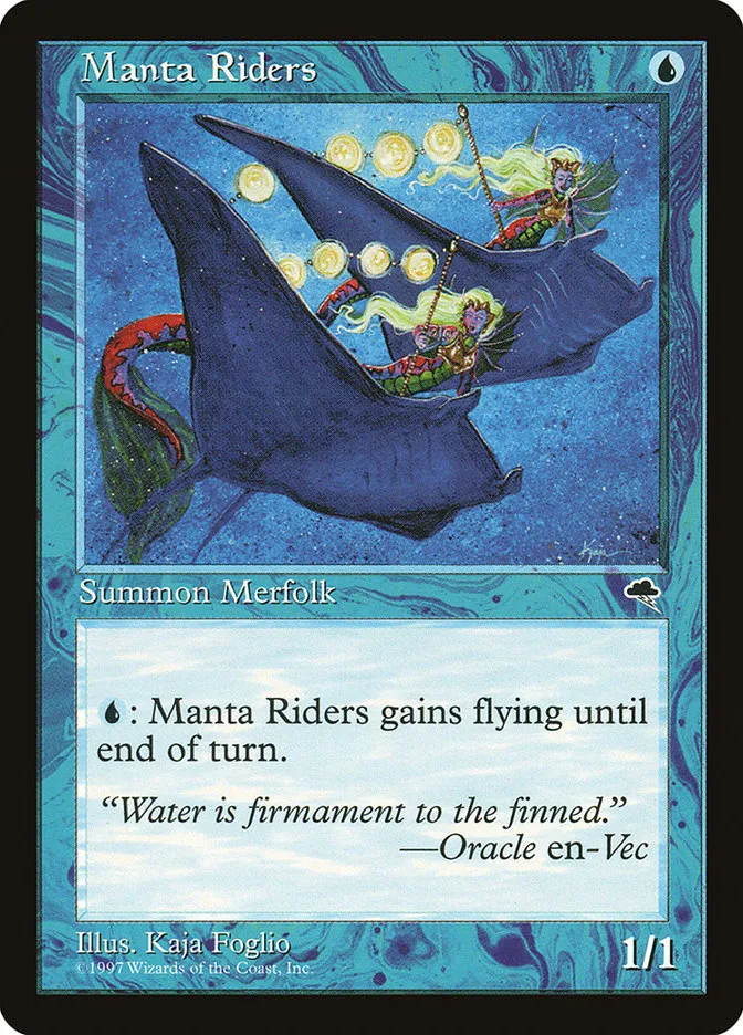 1997 Tempest Manta Riders common #74 common card image