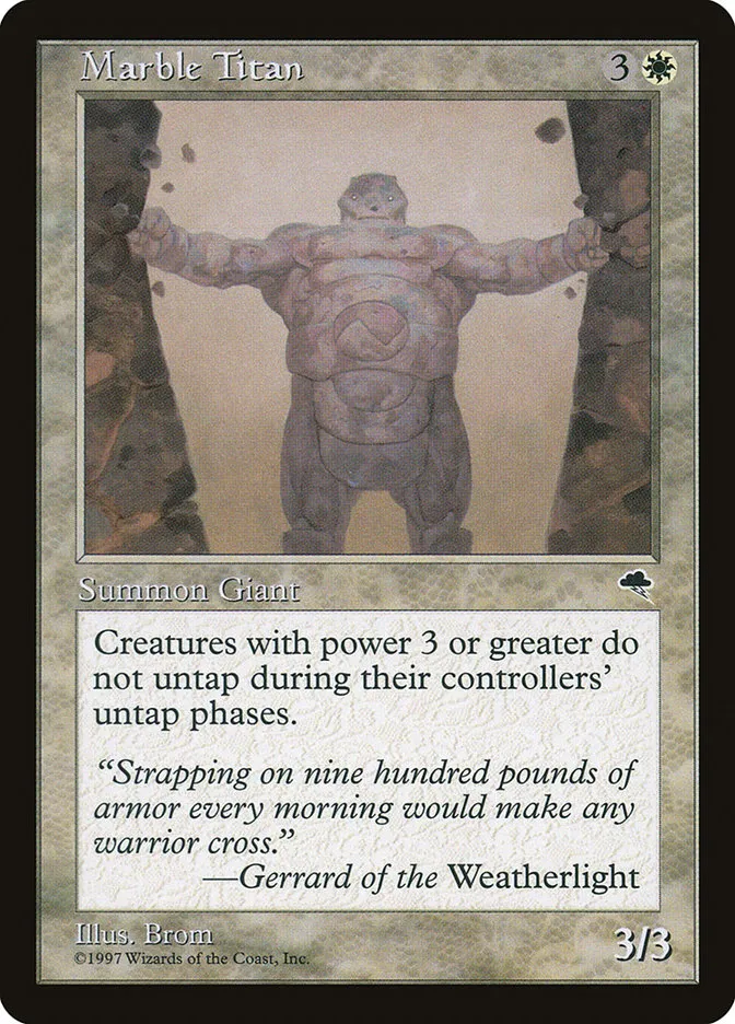 1997 Tempest Marble Titan rare #28 rare card image