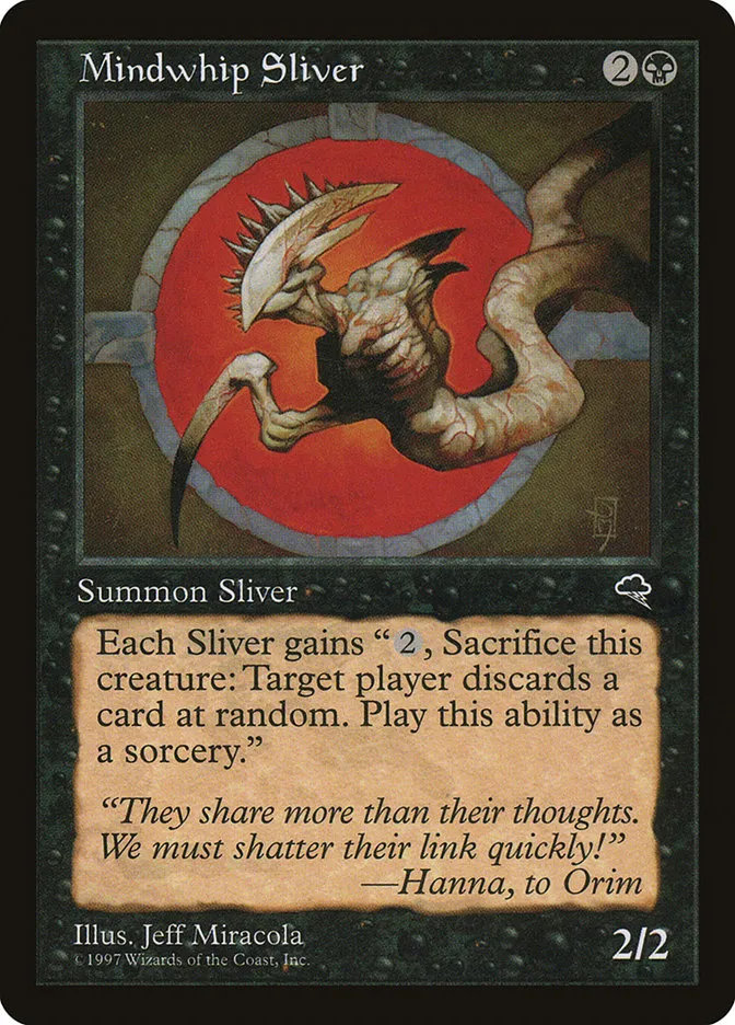 1997 Tempest Mindwhip Sliver uncommon #145 uncommon card image