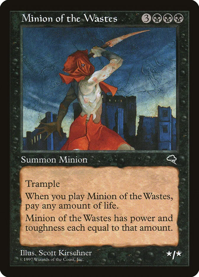 1997 Tempest Minion of the Wastes #146 rare card image