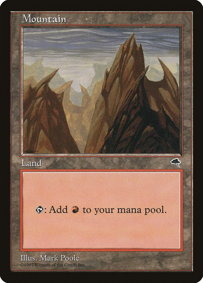 1997 Tempest Mountain common #343 common card image