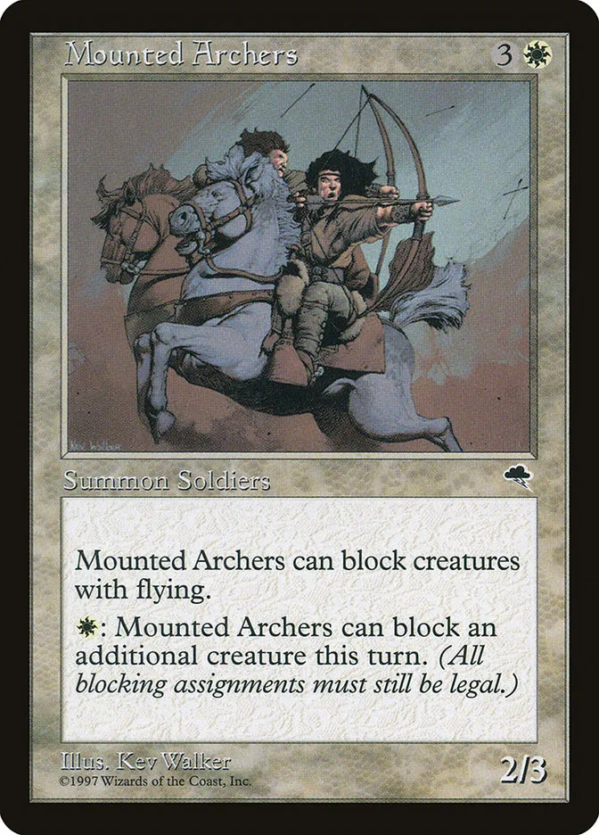 1997 Tempest Mounted Archers common #30 common card image