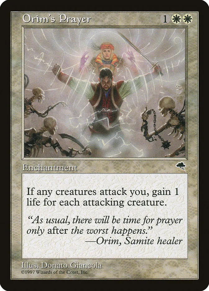 1997 Tempest Orim's Prayer uncommon #32 uncommon card image