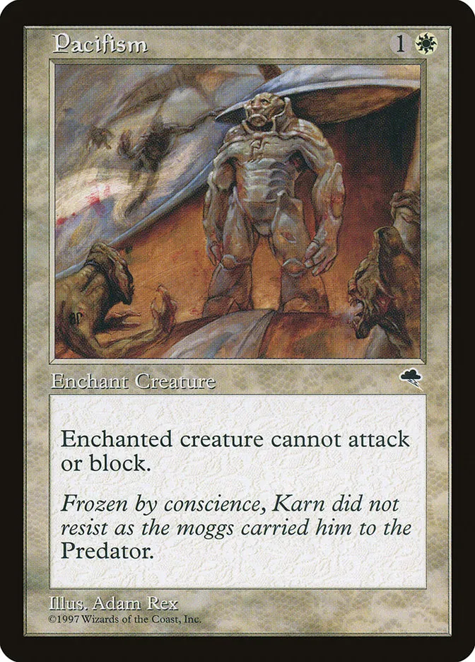 1997 Tempest Pacifism common #34 common card image