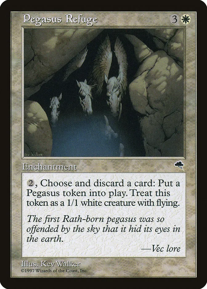 1997 Tempest Pegasus Refuge rare #35 rare card image