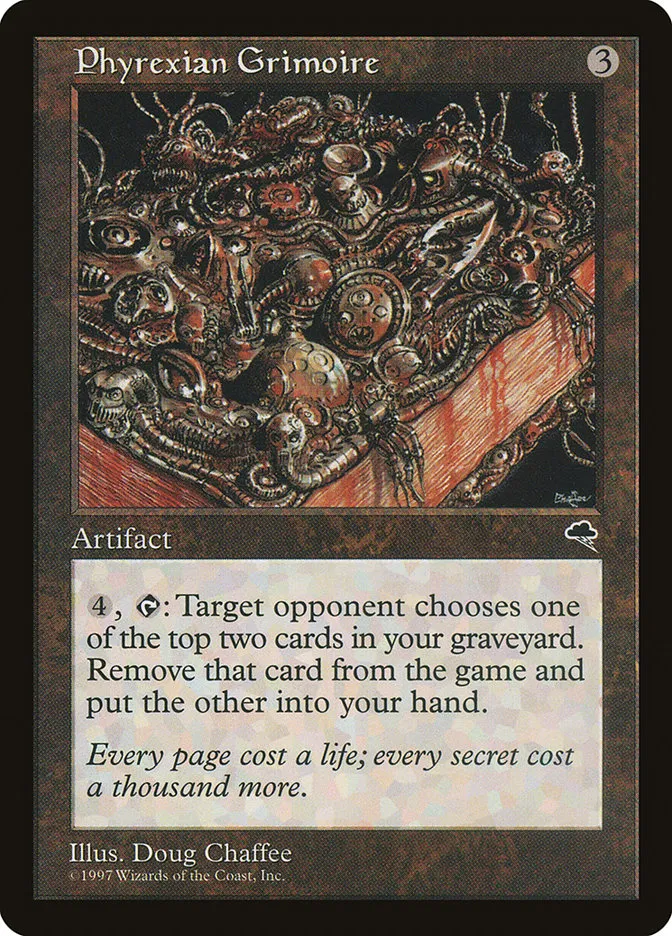 1997 Tempest Phyrexian Grimoire rare #301 rare card image