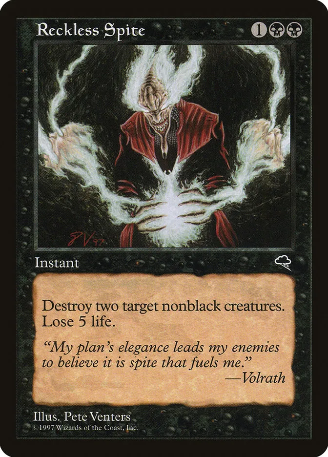 1997 Tempest Reckless Spite uncommon #152 uncommon card image