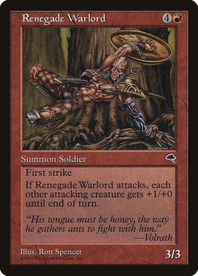 1997 Tempest Renegade Warlord #197 uncommon card image