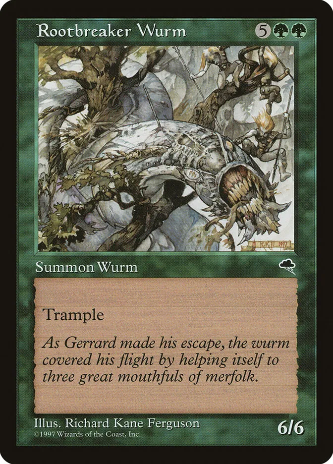 1997 Tempest Rootbreaker Wurm common #251 common card image