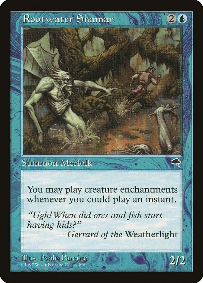 1997 Tempest Rootwater Shaman rare #84 rare card image