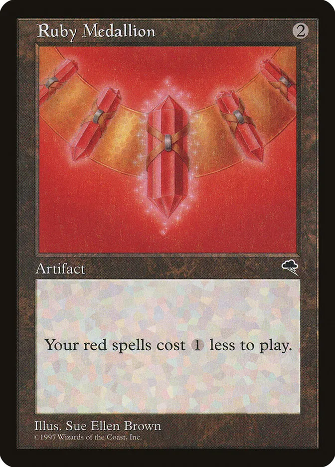 1997 Tempest Ruby Medallion rare #305 rare card image