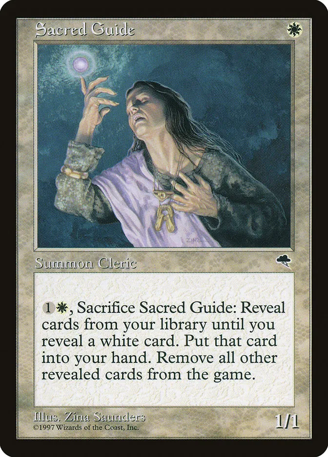 1997 Tempest Sacred Guide rare #38 rare card image
