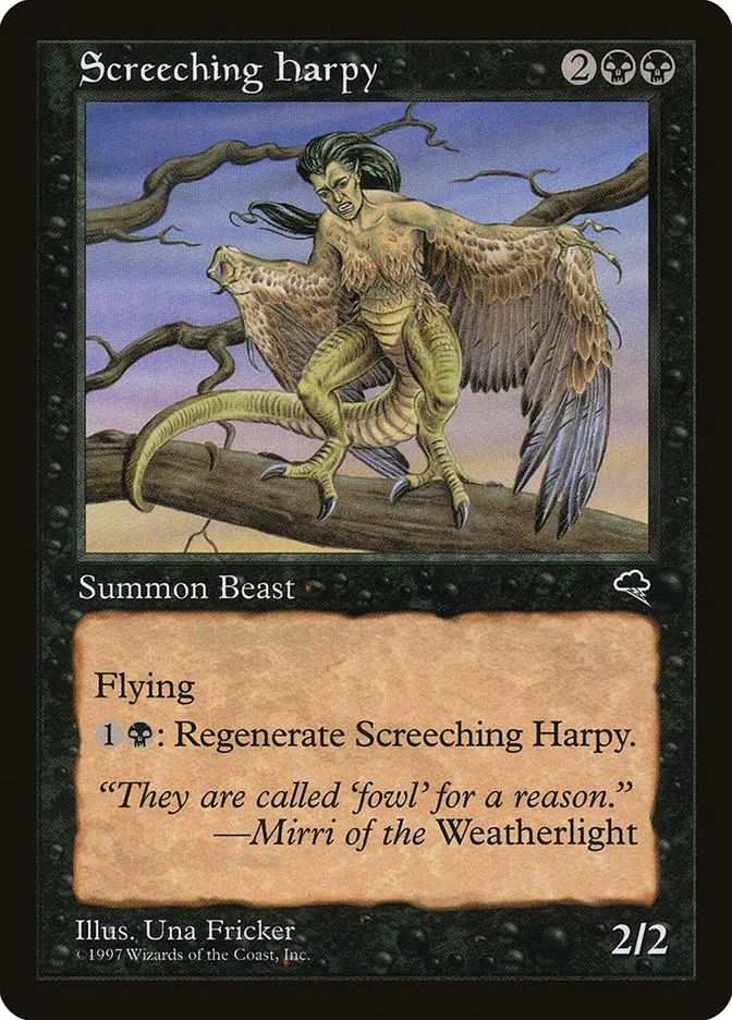 1997 Tempest Screeching Harpy #155 uncommon card image