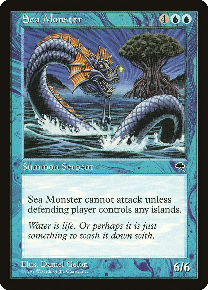 1997 Tempest Sea Monster common #85 common card image