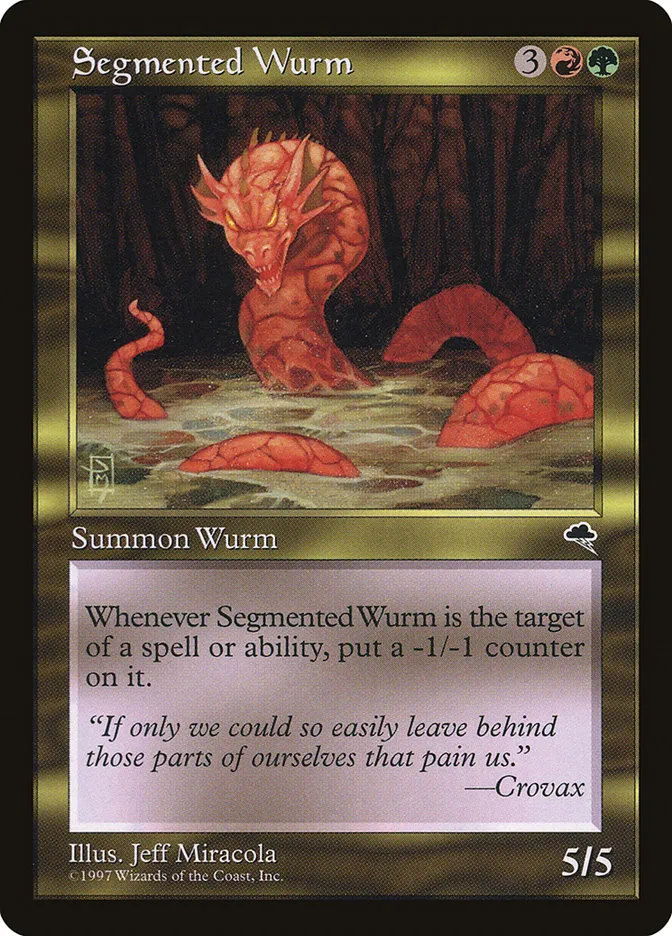 1997 Tempest Segmented Wurm uncommon #269 uncommon card image