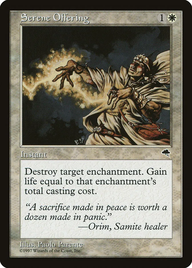 1997 Tempest Serene Offering uncommon #40 uncommon card image