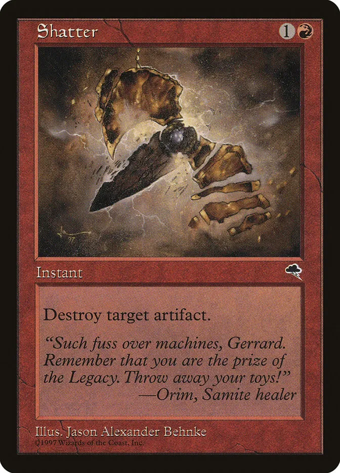 1997 Tempest Shatter common #203 common card image