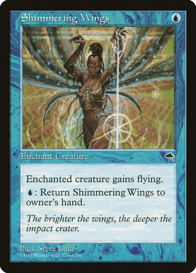 1997 Tempest Shimmering Wings common #87 common card image
